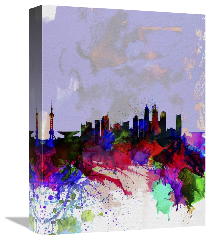 "Shanghai Watercolor Skyline" Fine Art Print