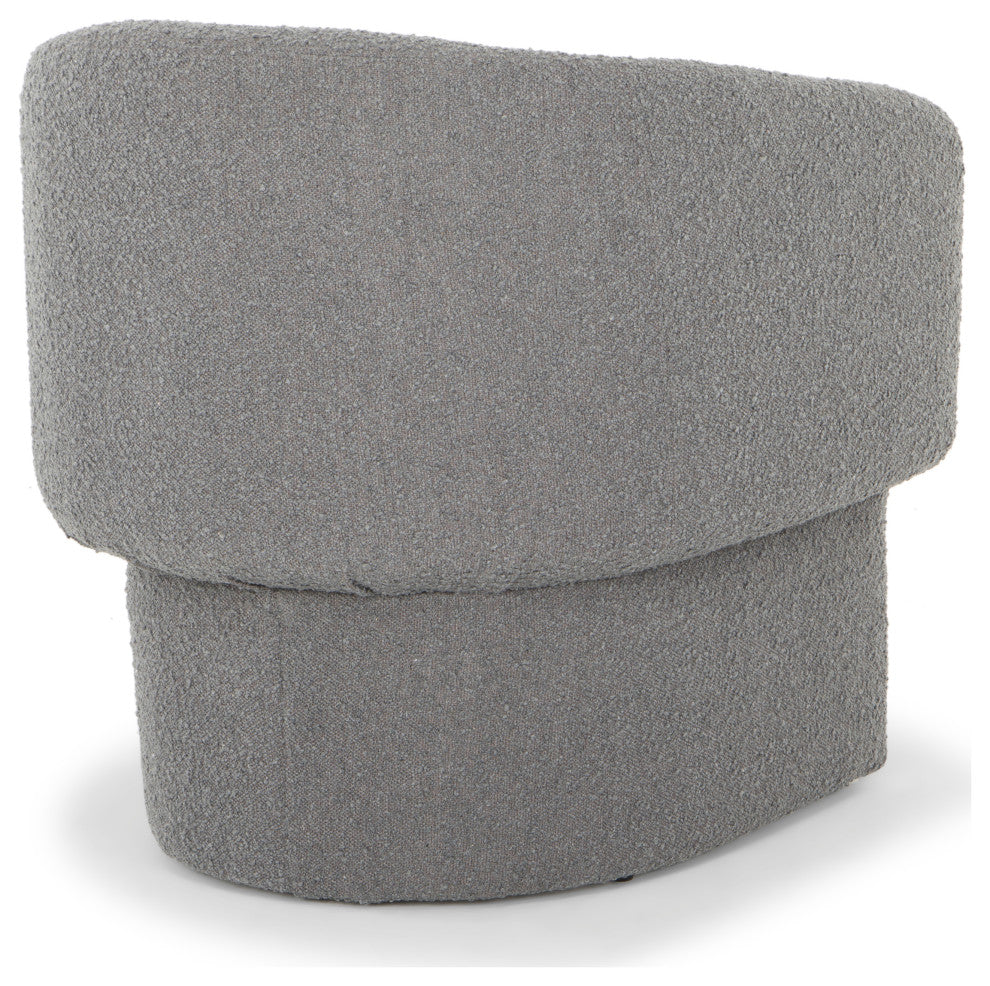 Metro Jessie Accent Chair, Charcoal Boucle Upholstery