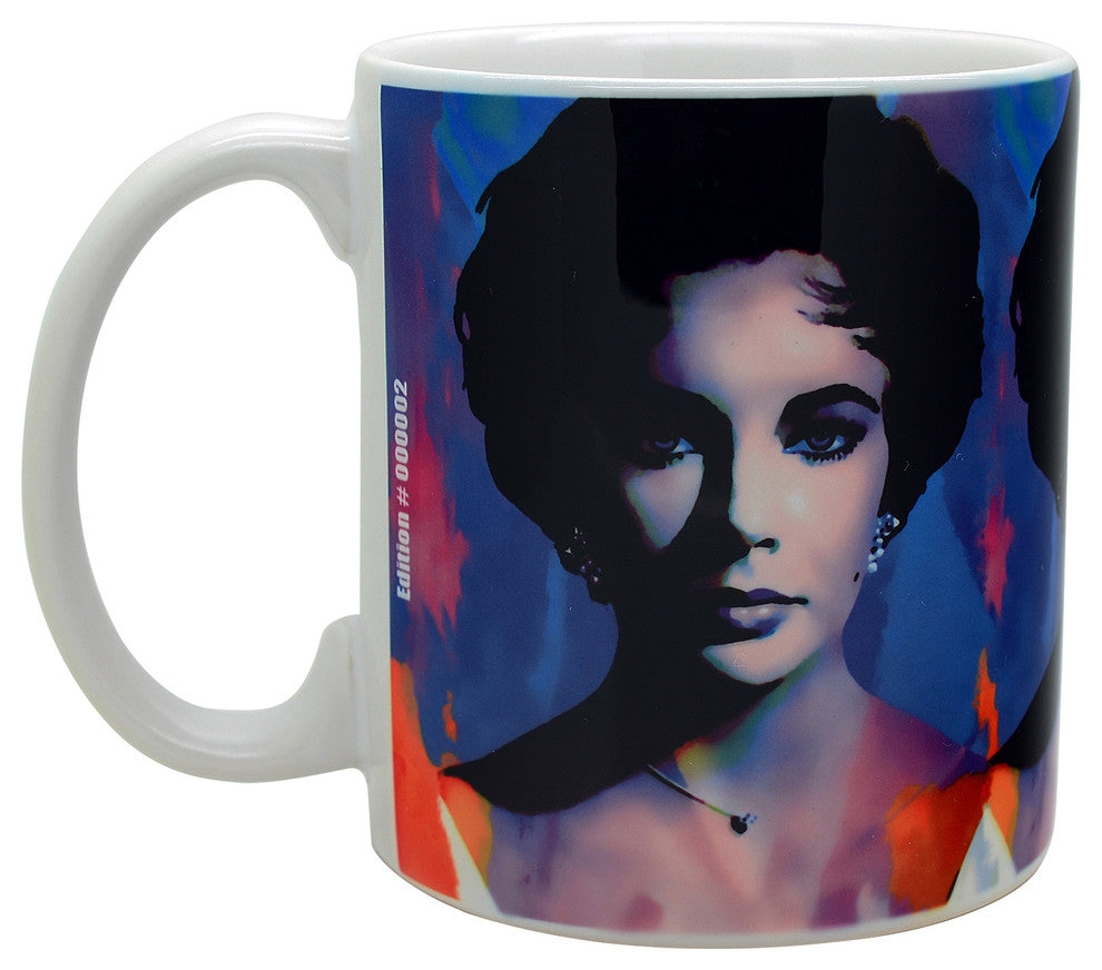 Elizabeth Taylor "The Color Of Passion" Mug Art by Mark Lewis