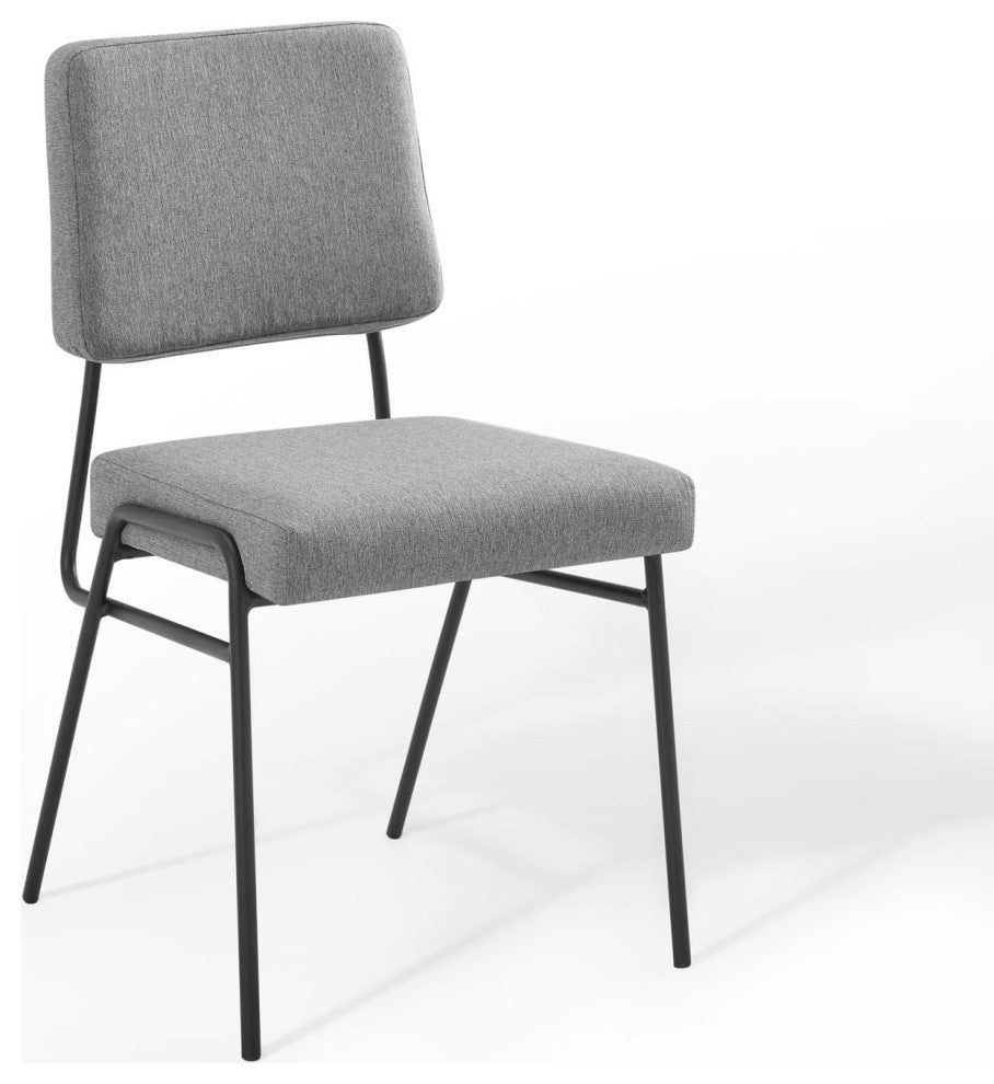 Craft Upholstered Fabric Dining Side Chair - Black Light Gray