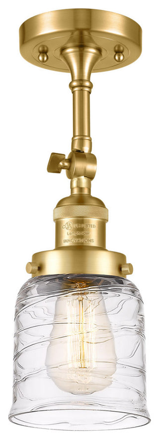 INNOVATIONS 201F-SG-G513 1-Light Semi-Flush Mount Satin Gold