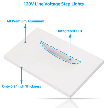 6 Pack 5CCT LED Step Dimmable Anti-Glare Stair Light