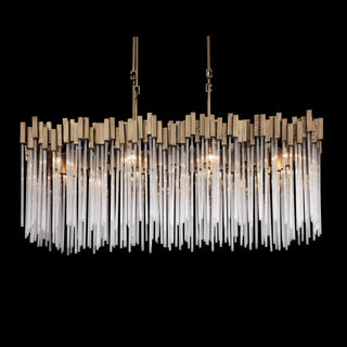 Varaluz 309N08 Matrix 8 Light 49"W Linear Chandelier - Havana Gold
