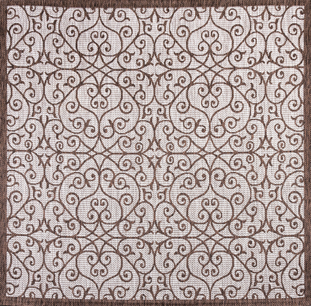Madrid Vintage Filigree Textured Weave Indoor/Outdoor Area Rug