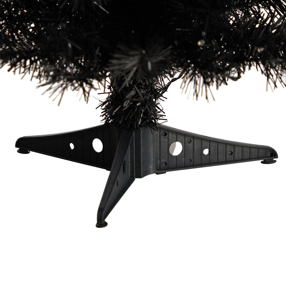 2'' Black Artificial Christmas Tree With 35 LED Lights and 72 Bendable Branches