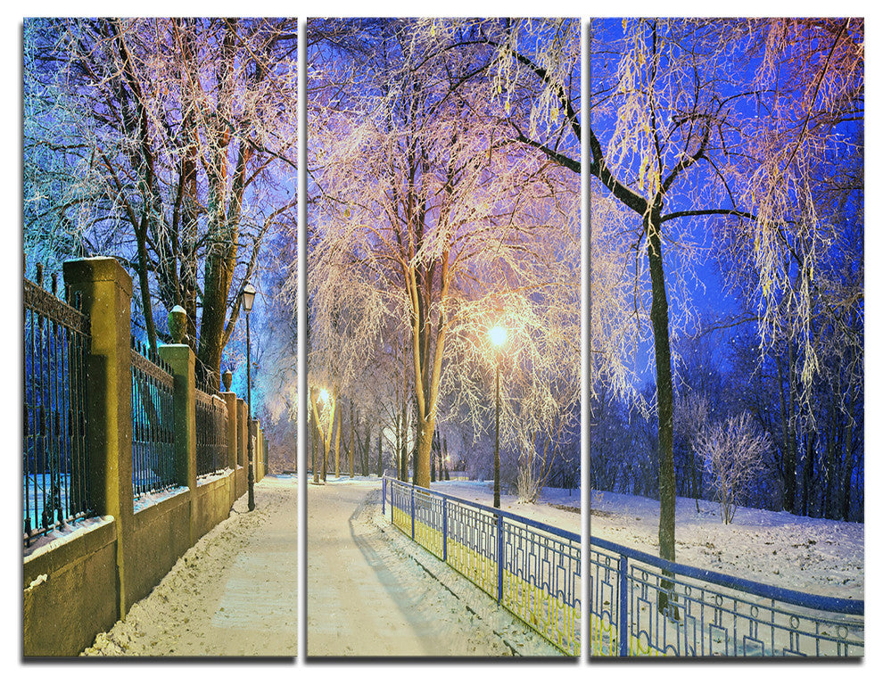 "Bright Blue Mariinsky Garden" Photo Canvas Print, 3 Panels, 36"x28"