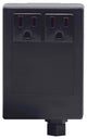 Raised Button Disposal Air Switch and Dual Outlet Control Box, Stainless Steel