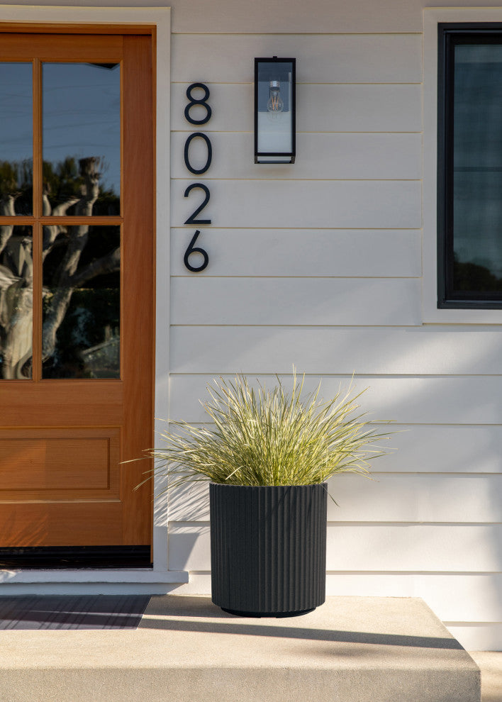 Veradek Demi Series Planter, Black, 16", 1 Pack