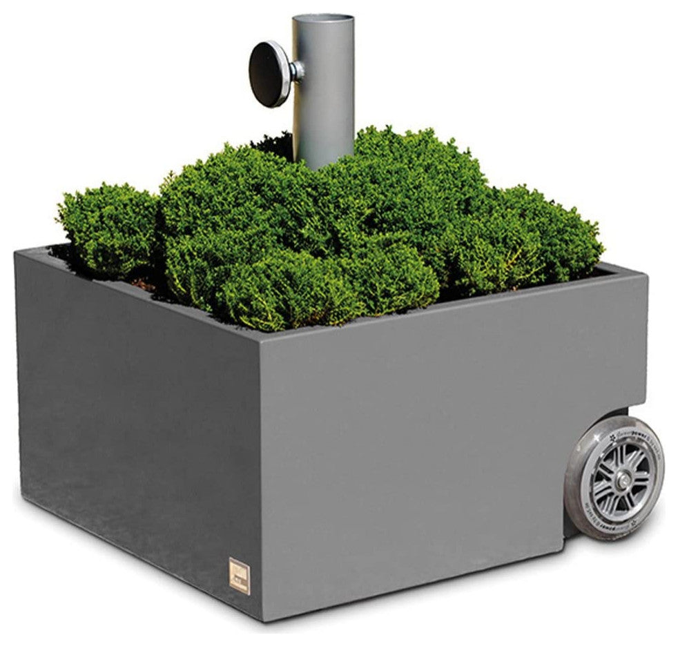 XXD''s (#O-811) Zinc Plated Dark Grey Powercoated Planter & Umbrella Stand