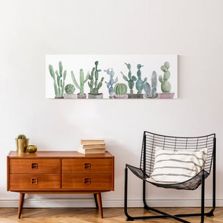 Horizontal Cactus 36x12 Canvas Wall Art