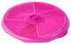Two Compartment Microwave Tray with Cover, Pink, Pack of 1