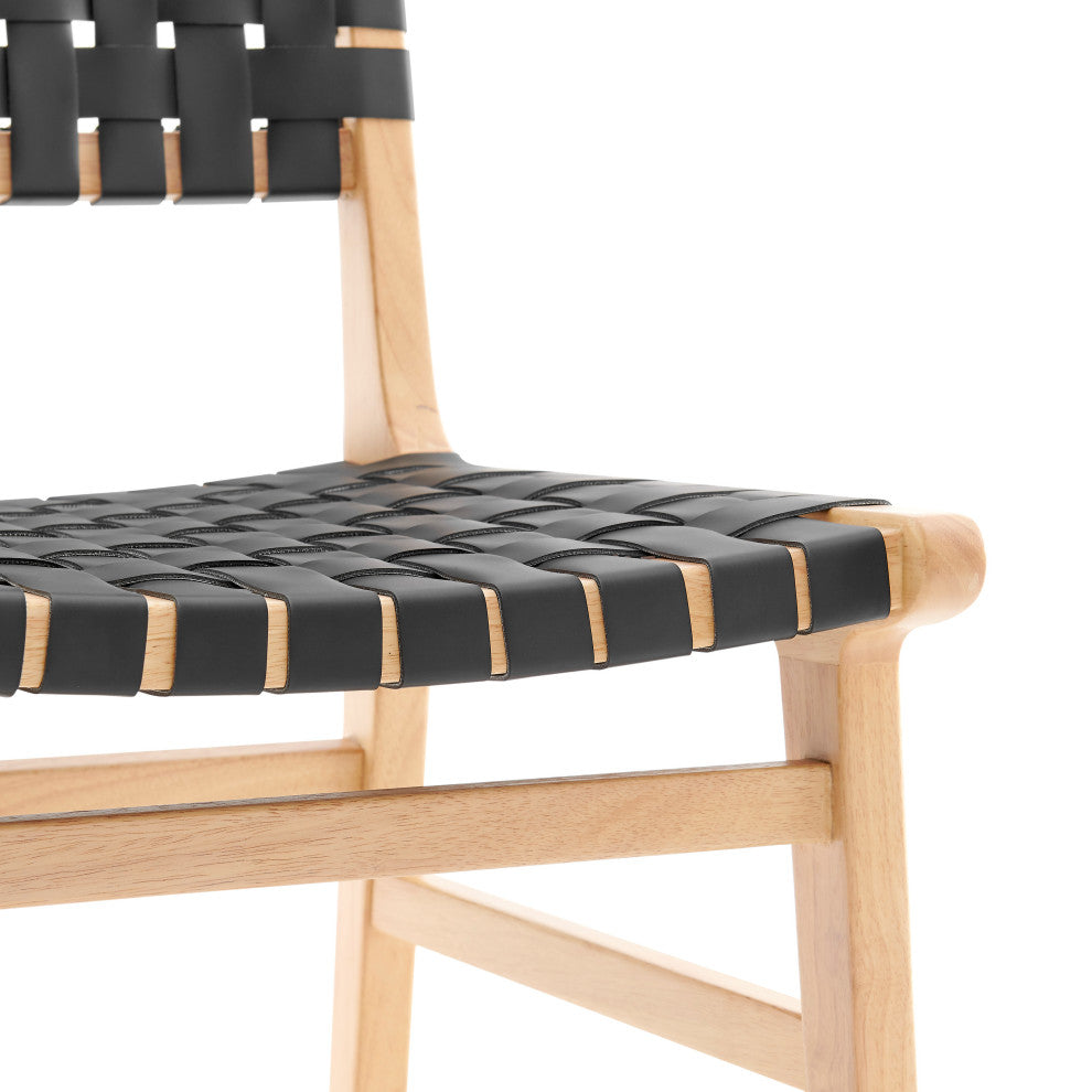 Marco PU Dining Side Chair in Black (Set of 2)