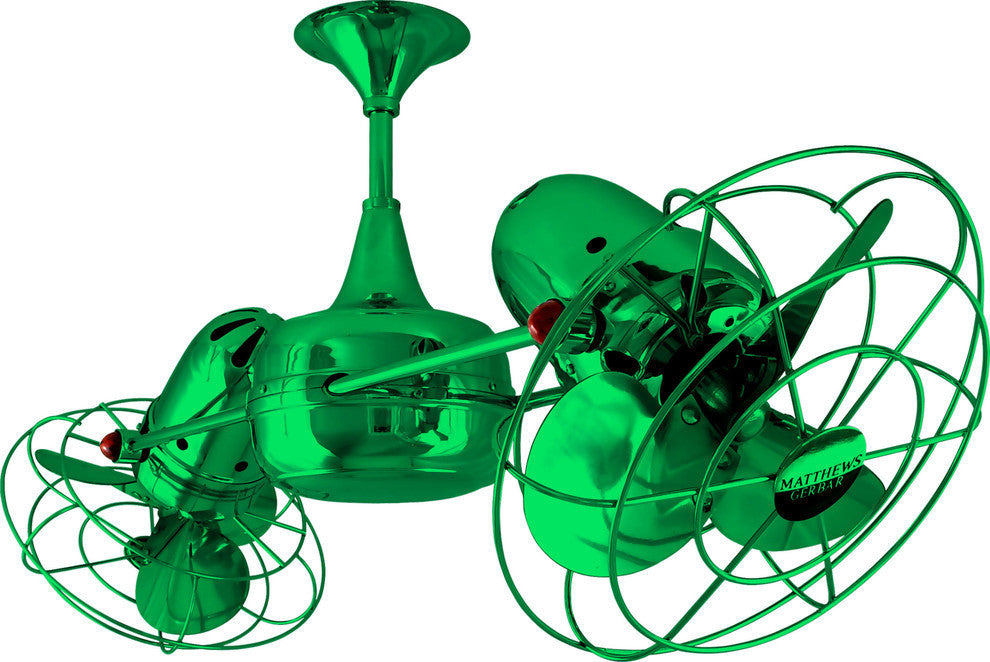 Duplo Dinamico Rotational Ceiling Fan, Green
