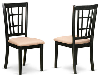 5Pc Dining Set 4 Chairs, Faux Leather Seat, Butterfly Leaf Table, Black
