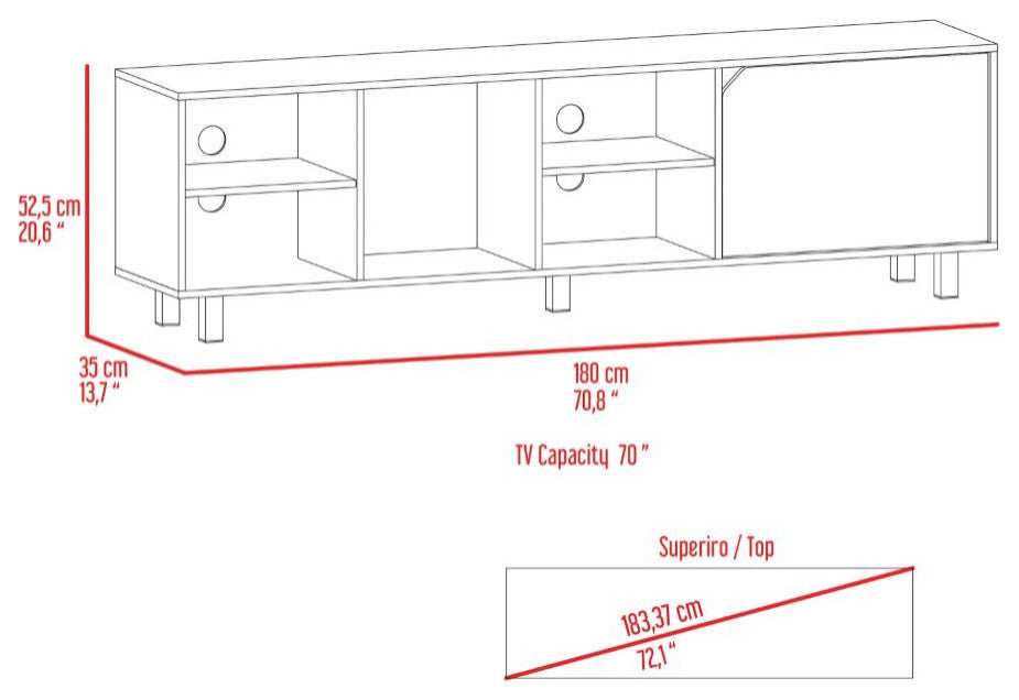 Conquest Tv Stand, Light Oak