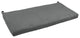 48"X19" Solid Microsuede Bench Cushion, Steel Gray