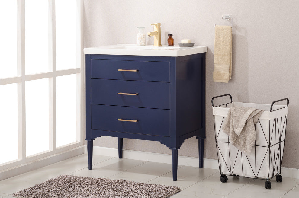 Mason 30" Single Sink Vanity, Blue