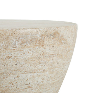 Attola Outdoor Lightweight Concrete Side Table, Travertine