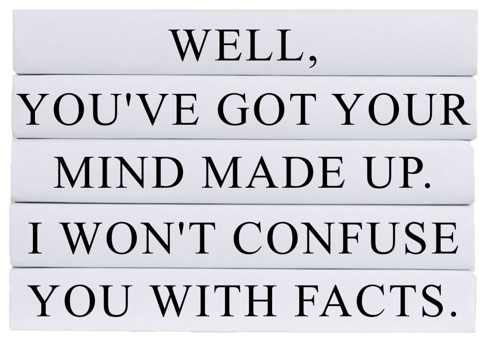 Confuse You With Facts Quote Book Stack, S/5