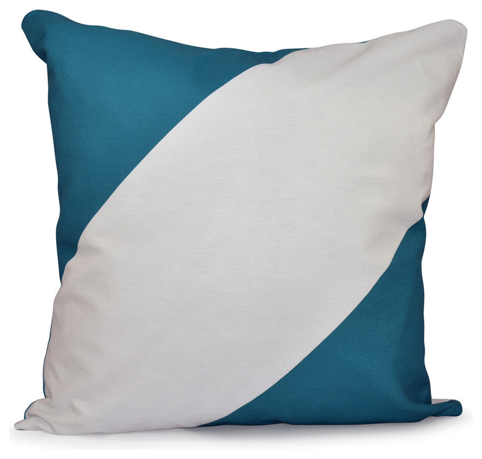 Bold Stripe Decorative Pillow, Lake Blue, 18"x18"