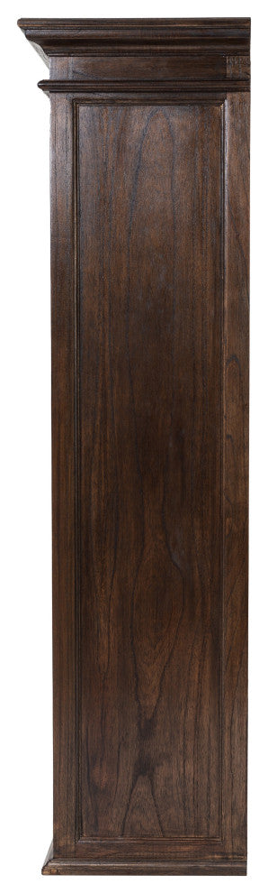 Black Wash Triple Bookshelf Hutch