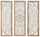 Ornate Metal Panel Wall Art, 3-Piece Set
