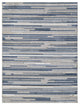 3"x5" Blue Abstract Striped Indoor Outdoor Area Rug
