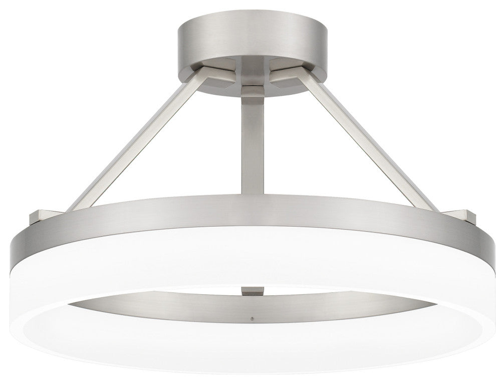Quoizel PCOH1716 Cohen 16"W LED Semi-flush Ceiling Fixture - Brushed Nickel