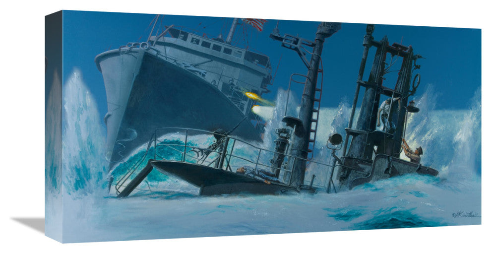 "Take Her Down 2015" Stretched Canvas Giclee by Mort Kunstler, 22x12"