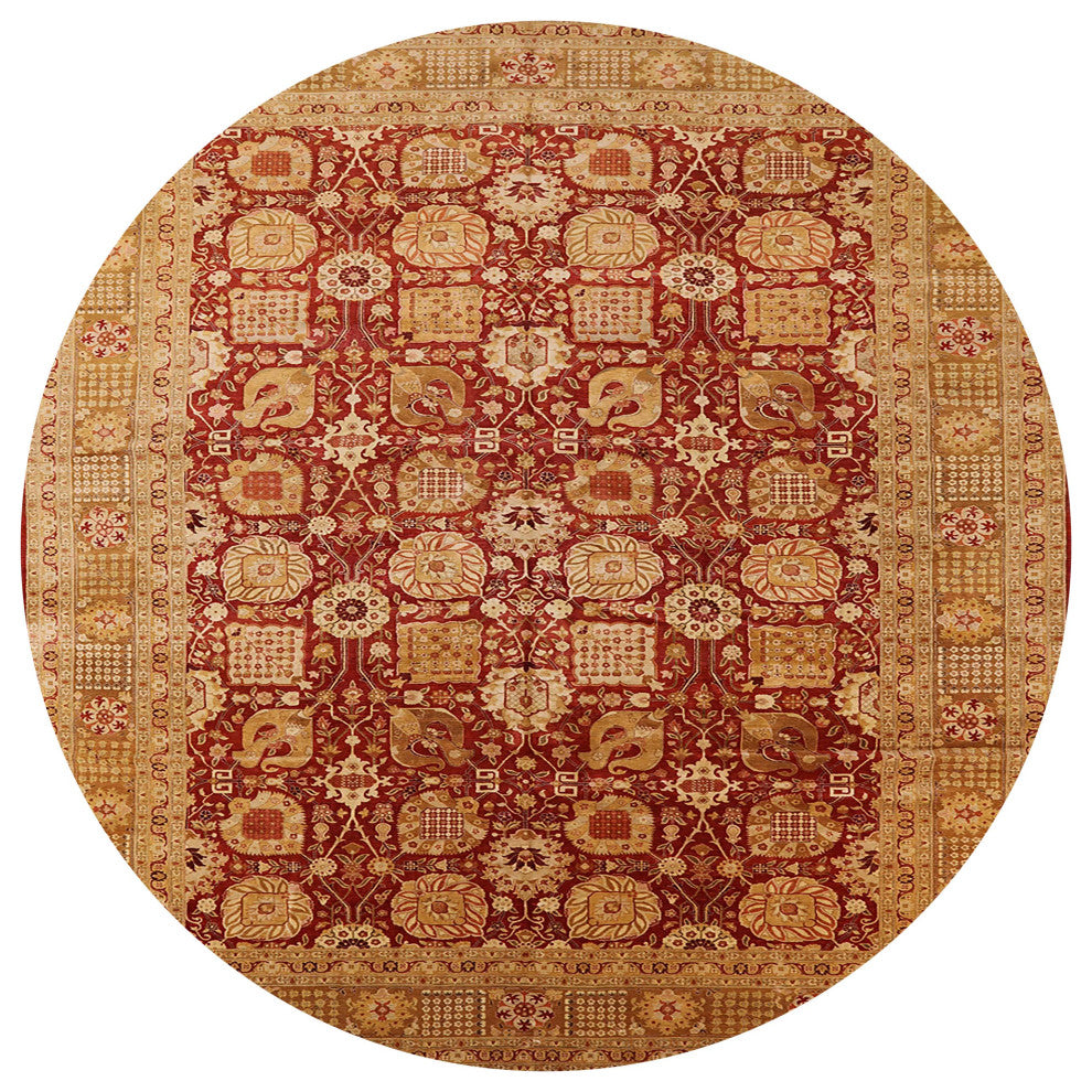 Ahgly Company Indoor Round Mid-Century Modern Area Rugs, 3' Round