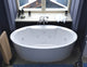 Atlantis Whirlpools Suisse 34 x 68 Oval Freestanding Whirlpool Jetted Bathtub
