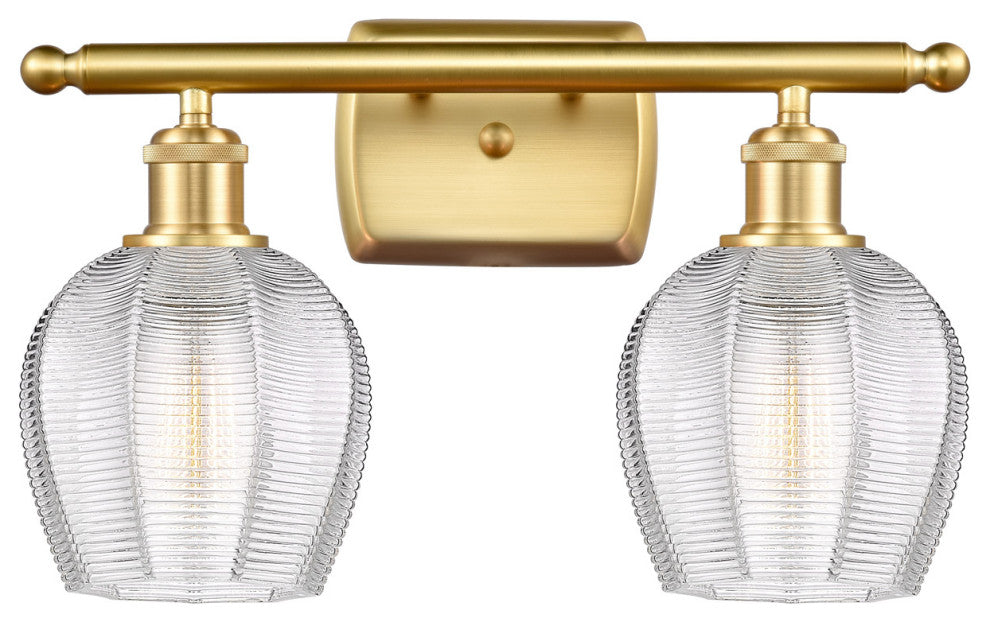 Innovations 516-2W-SG-G462-6-LED 2 Light Bath Vanity Light, Satin Gold