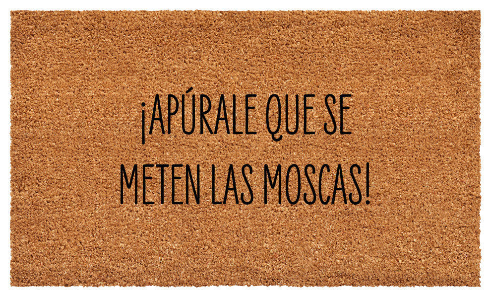 Calloway Mills Apurale Que Se Meten Las Moscas Spanish Doormat, 24"x36"