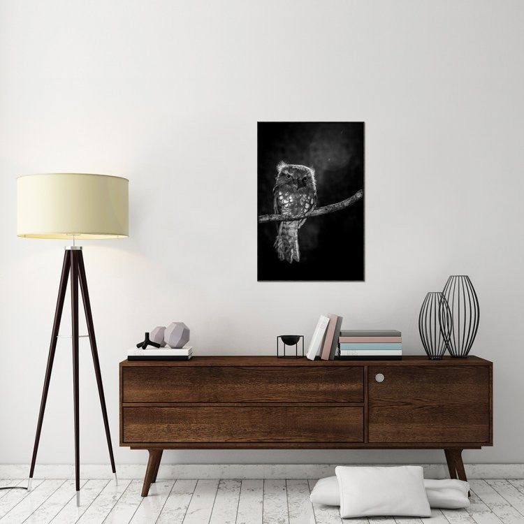 "Alone In The Night" Framed Canvas Giclee by Wilianto, 25x37"