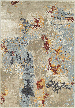 Oriental Weavers Evolution Beige/ Blue Abstract Indoor Area Rug 6'7"X9'6"