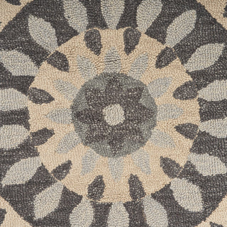 Modern Bloomed Mandala Area Rug, 6' Round