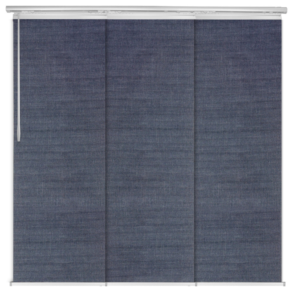 Azure 3-Panel Track Extendable Vertical Blinds 36-66"W