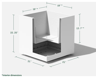 Veradek Block Series Cube Planter, White, Medium