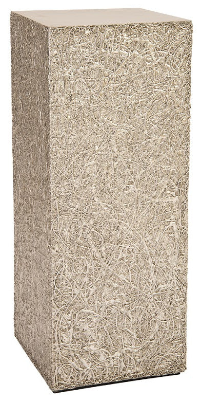 String Theory Pedestal, Silver Leaf, Medium