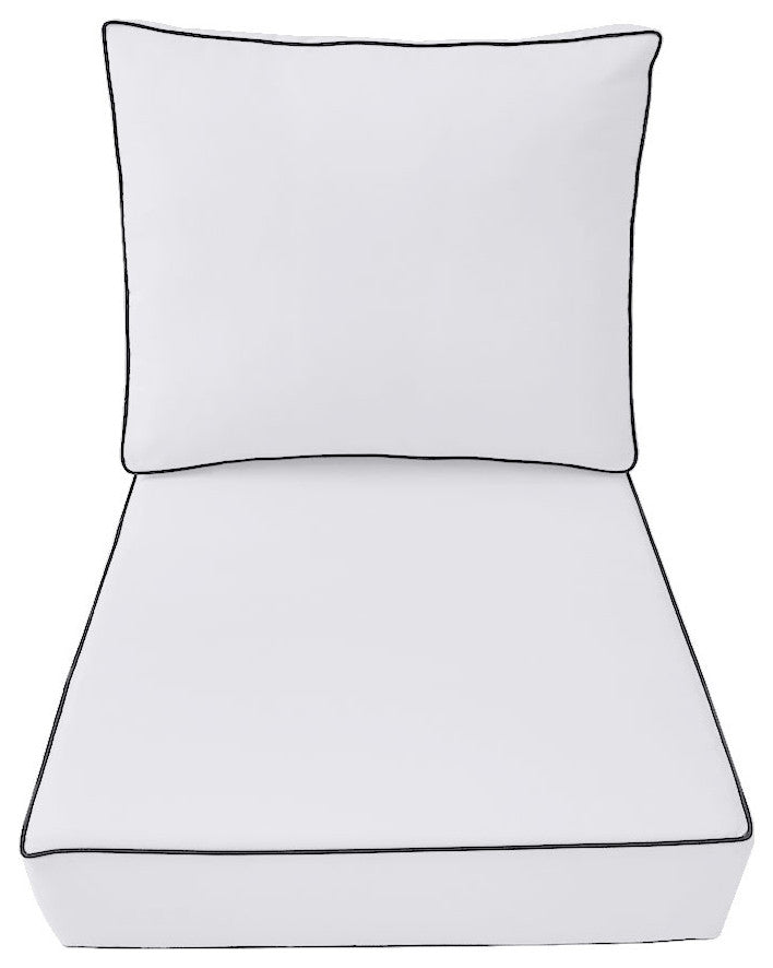 Contrast Pipe Trim Small 23x24x6 Deep Seat Back Rest Bolster Cover ONLY AD105