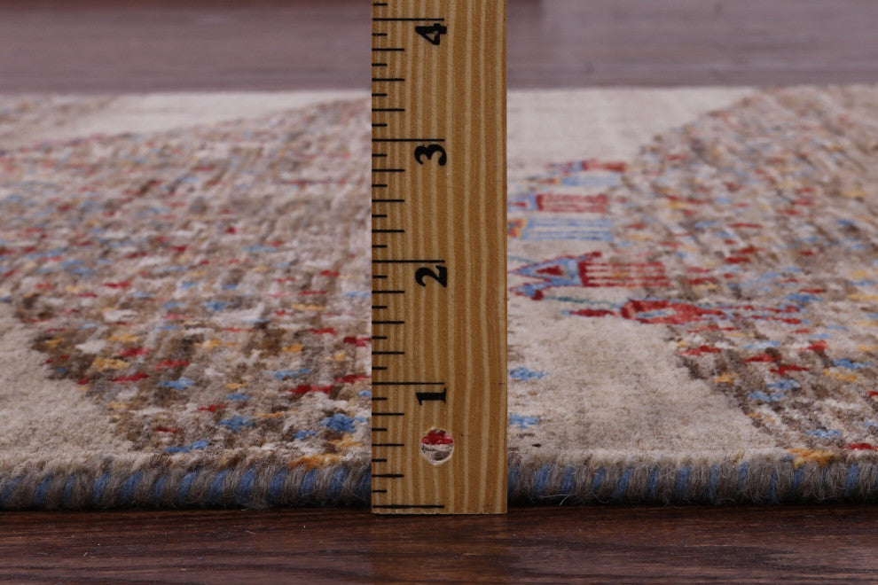 Handmade Tribal Persian Gabbeh Wool Rug 3' 4" X 4' 10" - Q12652