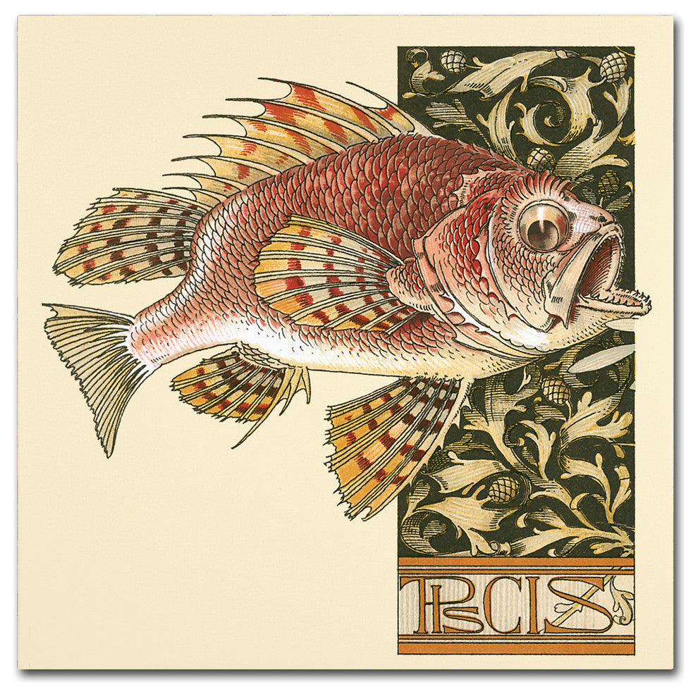 Vintage Apple Collection 'Seder Fish' Canvas Art, 35x35