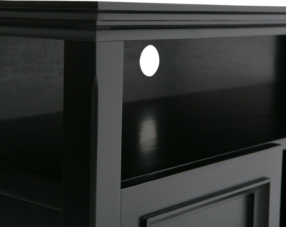 Amherst Solid Wood TV Media Stand For TVs up to 60", Black
