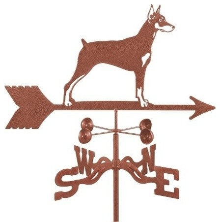 Doberman Weathervane With 4 Sided Mount