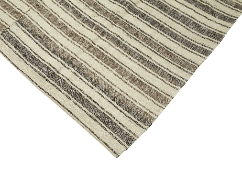 Rug N Carpet - Handwoven Turkish 6' 7'' x 8' 4'' Rustic Wool Kilim Rug