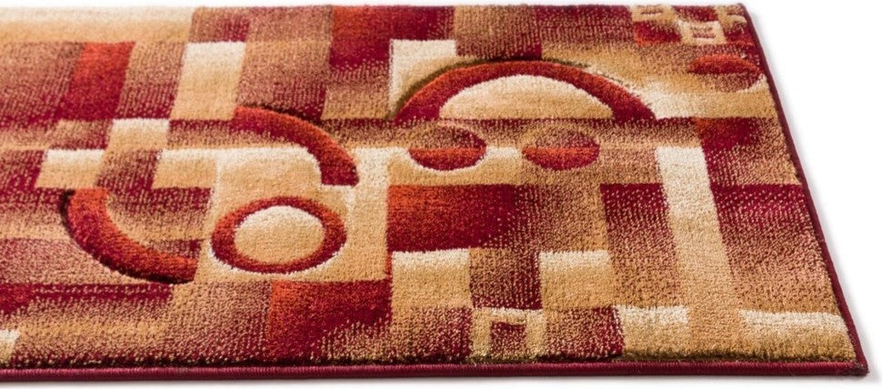 Well Woven Brooklyn South Street Red Modern Geometric Runner Rug