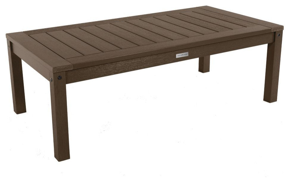 4' Lehigh Bench, Chairs, Conversation Table, 4-Piece Set, Weathered Acorn