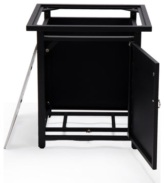 LeisureMod Walbrooke Patio Square Tank Holder, Black
