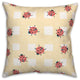Ladybug Plaid Yellow 3 18x18 Spun Poly Pillow