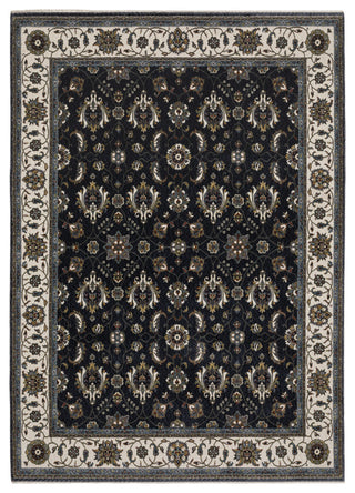 Vaughan Traditional Persian Blue/ Ivory Fringe Edge Rug 3'10" x 5'5"
